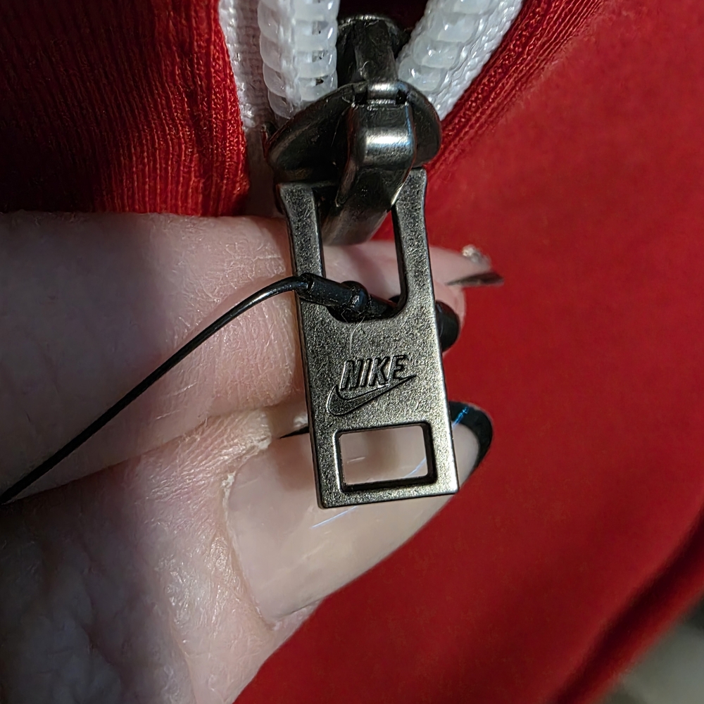 Nike Red Long Sleeve Pullover - Picture 2 of 7